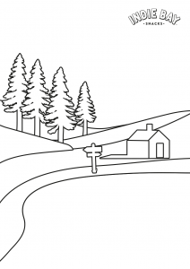Colour me drawing for Smokin' BBQ landscape sheets
